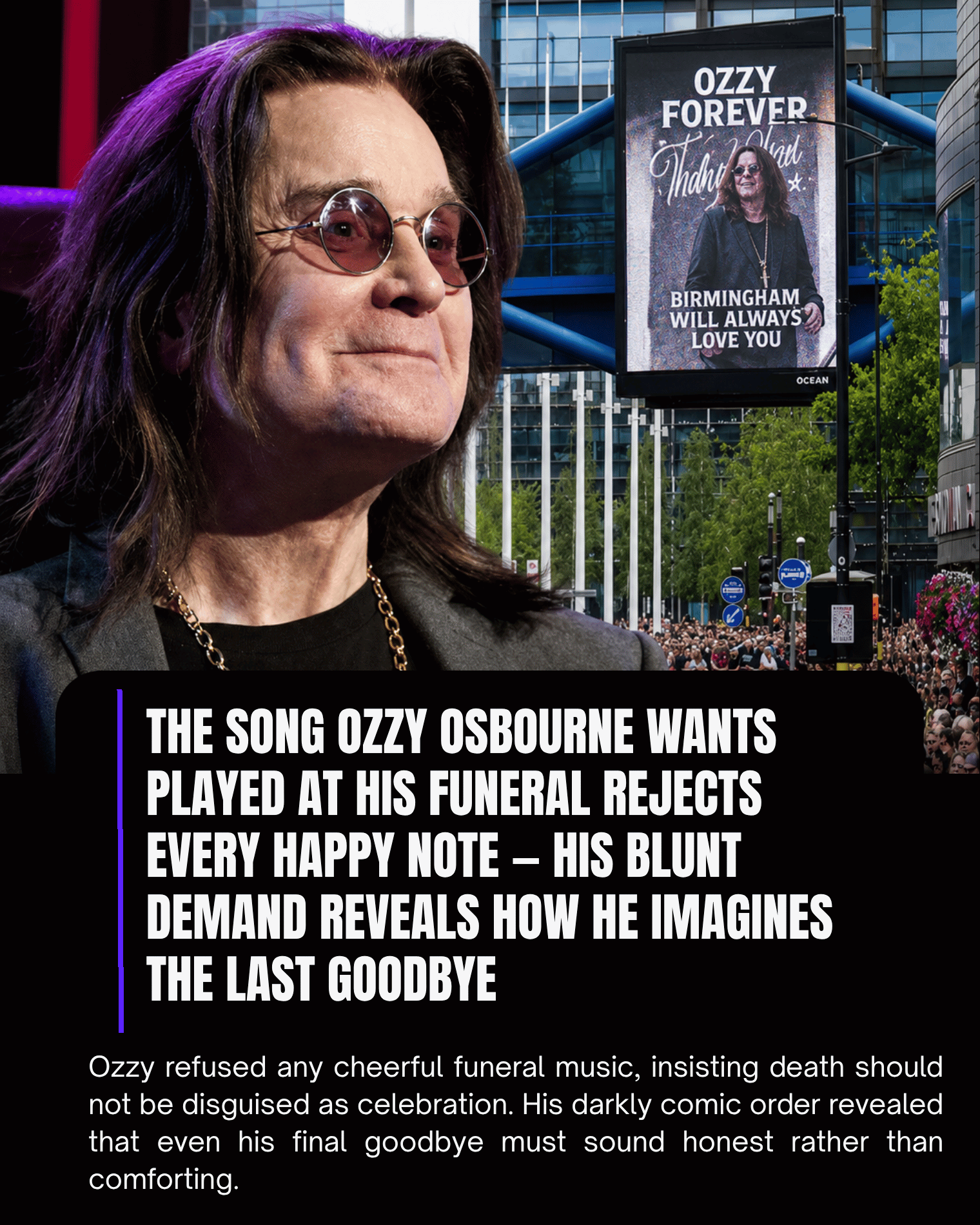 The song Ozzy Osbourne wants played at his funeral rejects every happy note — His blunt demand reveals how he imagines the last goodbye