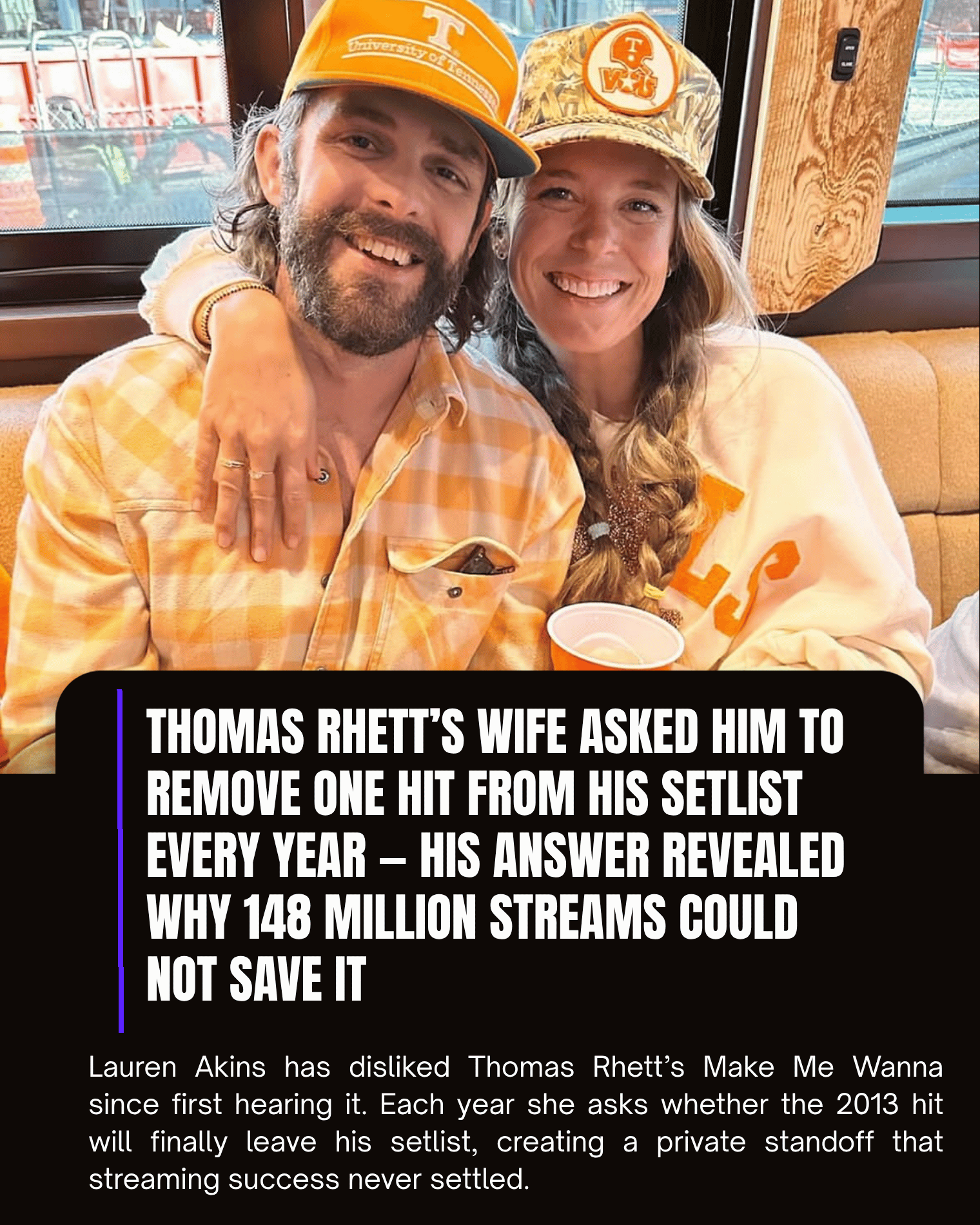 Thomas Rhett’s Wife Asked Him to Remove One Hit From His Setlist Every Year — His Answer Revealed Why 148 Million Streams Could Not Save It.