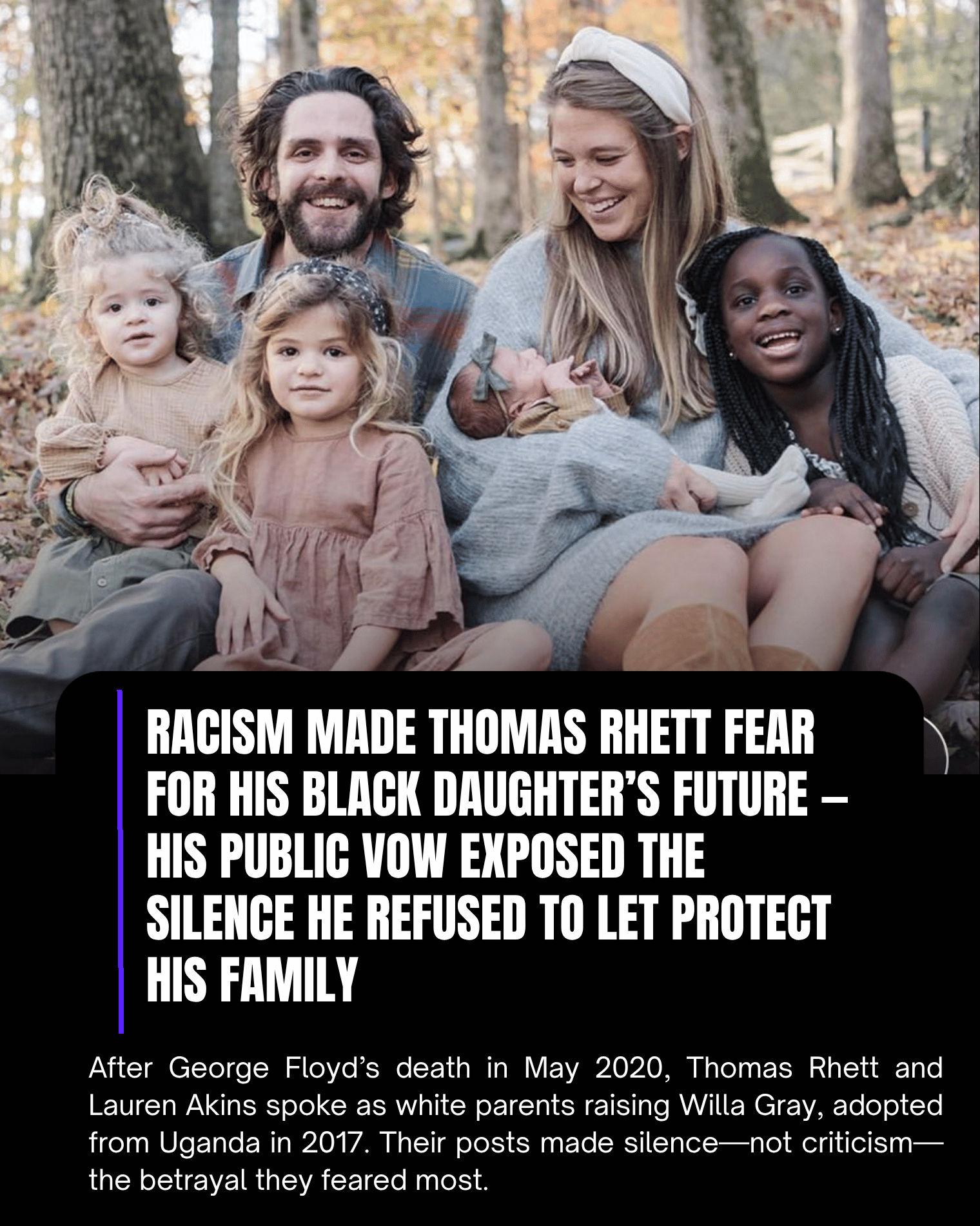 Racism Made Thomas Rhett Fear for His Black Daughter’s Future — His Public Vow Exposed the Silence He Refused to Let Protect His Family