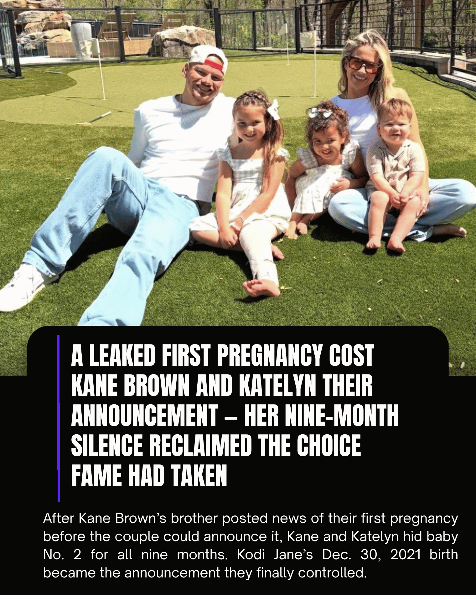 A Leaked First Pregnancy Cost Kane Brown and Katelyn Their Announcement — Her Nine-Month Silence Reclaimed the Choice Fame Had Taken