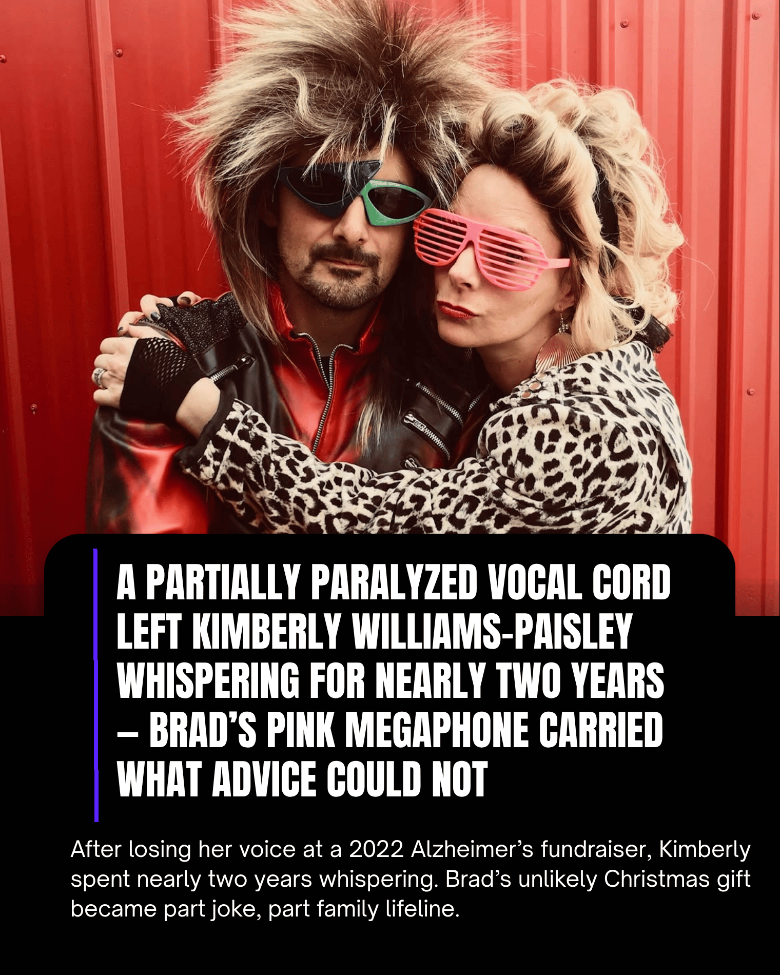 A Partially Paralyzed Vocal Cord Left Kimberly Williams-Paisley Whispering for Nearly Two Years — Brad’s Pink Megaphone Carried What Advice Could Not