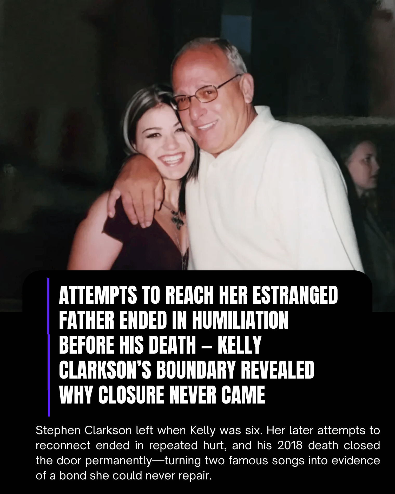 Attempts to Reach Her Estranged Father Ended in Humiliation Before His Death — Kelly Clarkson’s Boundary Revealed Why Closure Never Came