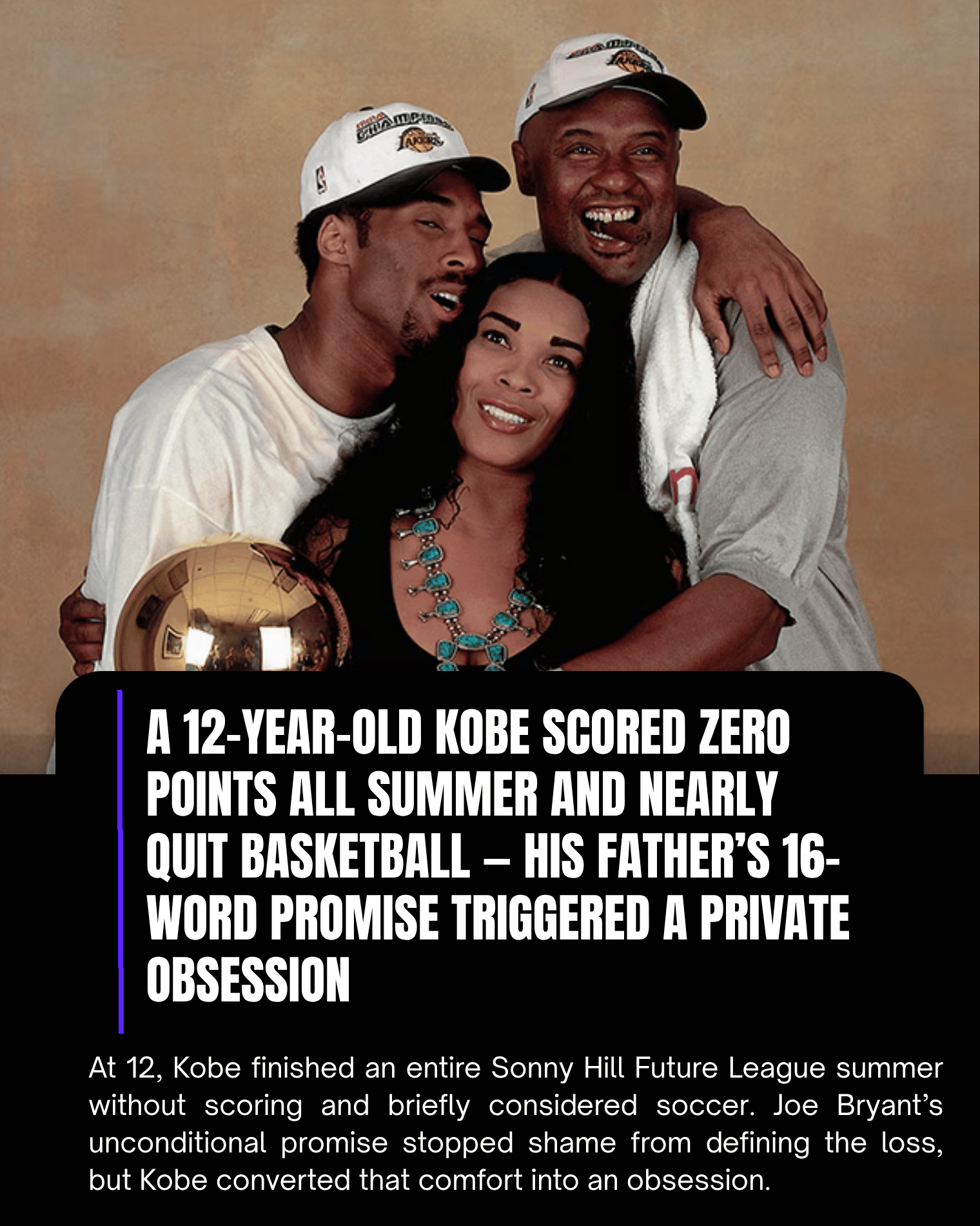 A 12-Year-Old Kobe Scored Zero Points All Summer and Nearly Quit Basketball — His Father’s 16-Word Promise Triggered a Private Obsession
