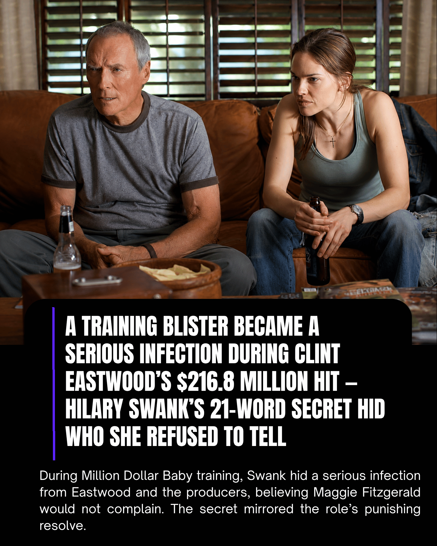 A Training Blister Became a Serious Infection During Clint Eastwood’s $216.8 Million Hit — Hilary Swank’s 21-Word Secret Hid Who She Refused to Tell
