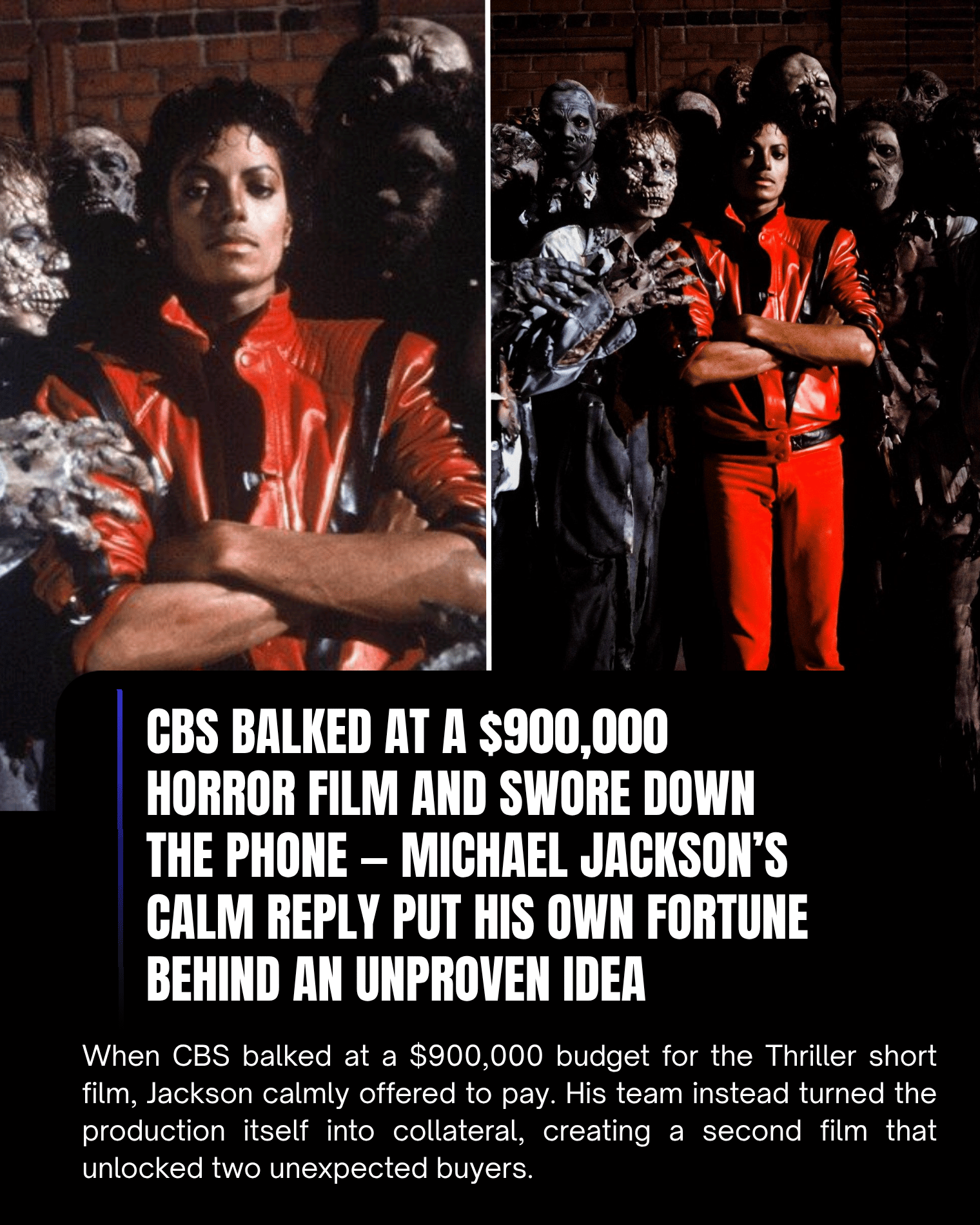 CBS Balked at a $900,000 Horror Film and Swore Down the Phone — Michael Jackson’s Calm Reply Put His Own Fortune Behind an Unproven Idea
