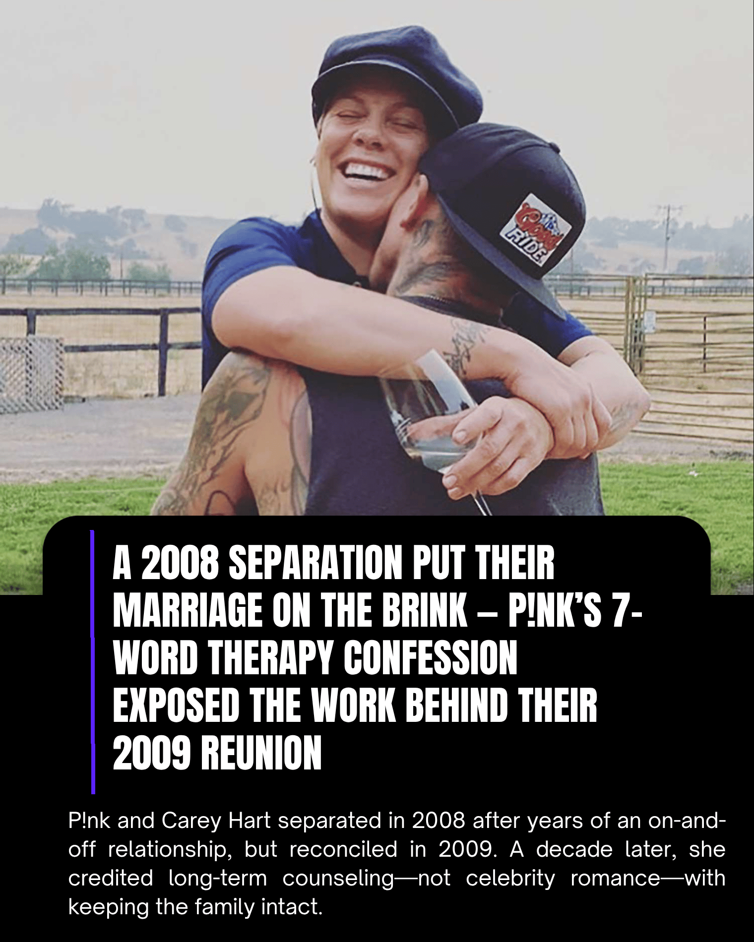 A 2008 Separation Put Their Marriage on the Brink — P!nk’s 7-Word Therapy Confession Exposed the Work Behind Their 2009 Reunion