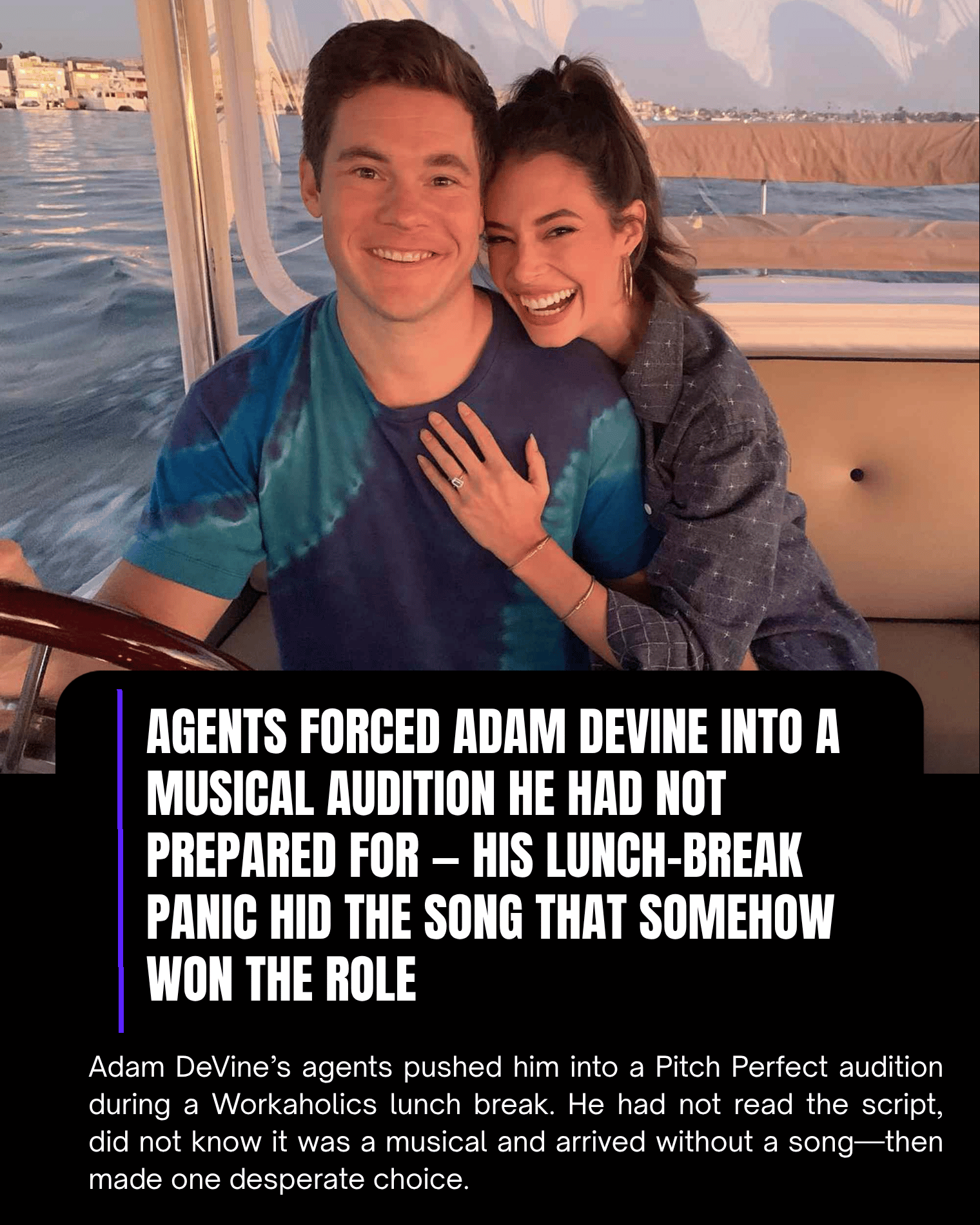Agents Forced Adam DeVine Into a Musical Audition He Had Not Prepared For — His Lunch-Break Panic Hid the Song That Somehow Won the Role