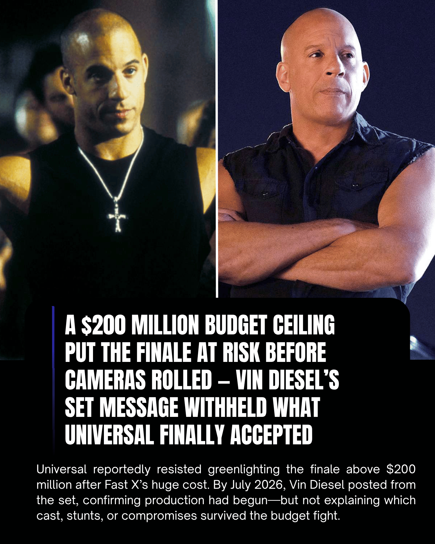 A $200 Million Budget Ceiling Put the Finale at Risk Before Cameras Rolled — Vin Diesel’s Set Message Withheld What Universal Finally Accepted.